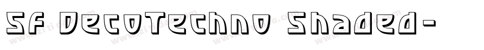 SF DecoTechno Shaded字体转换